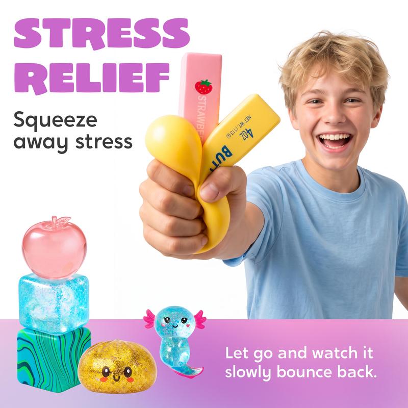 Assorted Slow Rising Squishy Fidget Sensory Toy Bundle